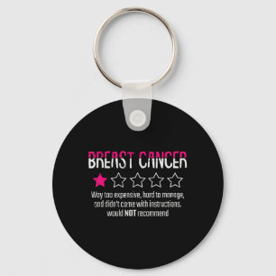 1 Star Rating Breast Cancer Awareness Funny Key Ring