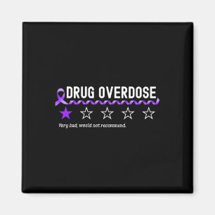1 Star Rating Drug Overdose Awareness Fun Fighter Magnet