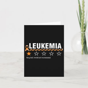 1 Star Rating Leukaemia Awareness Fun Fighter Card