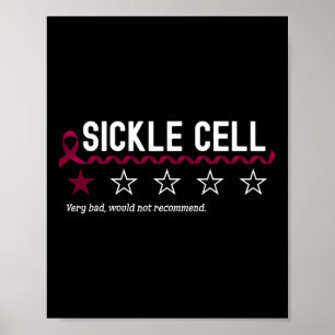 1 Star Rating Sickle Cell Awareness Funny Fighter  Poster