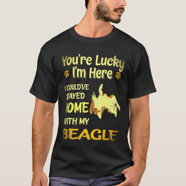 1 Stayed Home With My Beagle T-Shirt (Front)