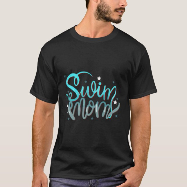 1 Swim Mum Swimmers Mothers T-Shirt (Front)