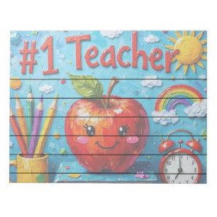 #1 Teacher Appreciation Illustration Notepad