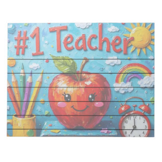 #1 Teacher Appreciation Illustration Notepad