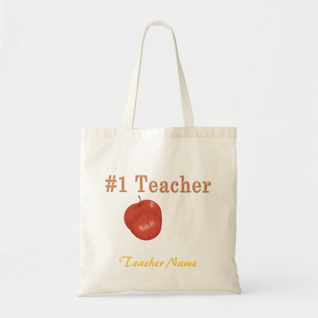 #1 Teacher Customisable Bag (Front)