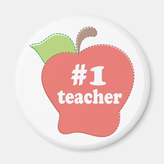#1 Teacher Magnet (Front)