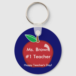 #1 Teacher's Key chain-Customise Ring