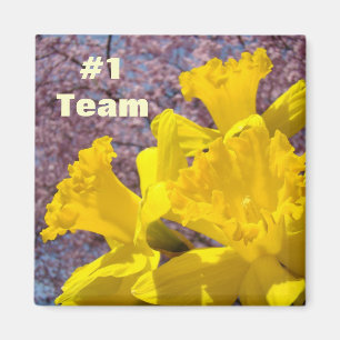 #1 Team magnet Bright Yellow Daffodil Flowers