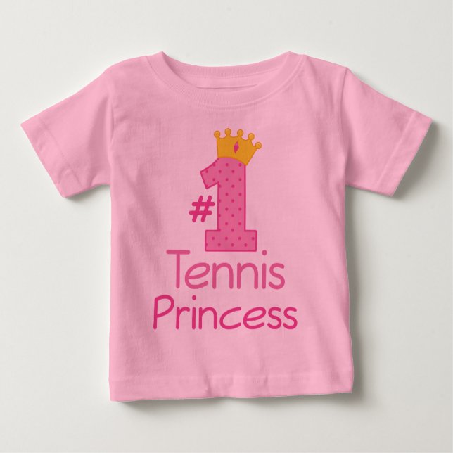 #1 Tennis Princess Baby T-Shirt (Front)