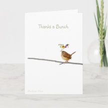 #1 Thanks a Bunch: Blank inside Thank You Card