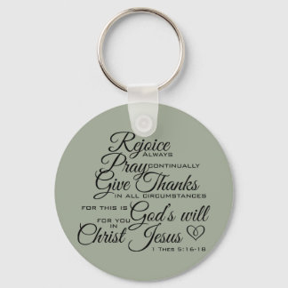 1 Thes 5:16-18 - Scripture Art Key Ring