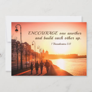 1 Thessalonians 5:11 Encourage Bible Verse Flat Card