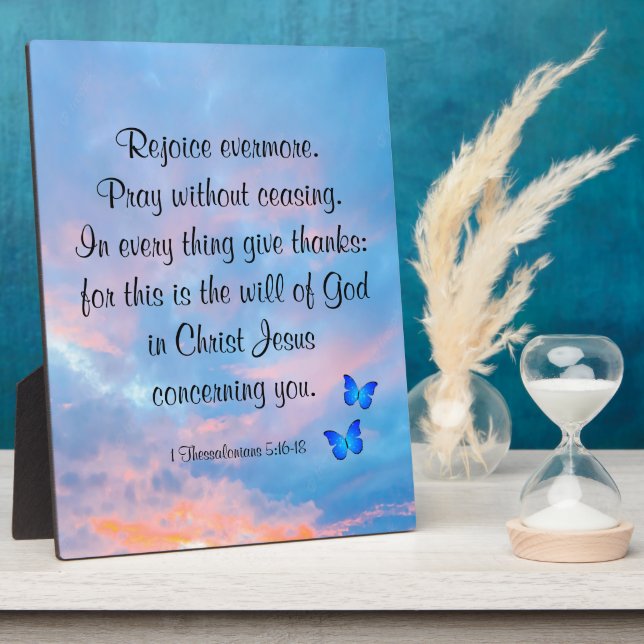 1 Thessalonians 5:16-18 Plaque (Side)