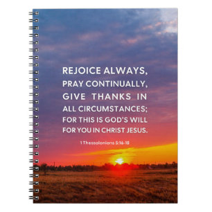 1 Thessalonians 5:16-18 Rejoice Always Notebook