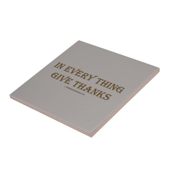 1 Thessalonians 5:18 Ceramic Tile (Side)