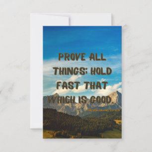 1 Thessalonians 5:21 Bible Verse Pic Flat Greeting Card