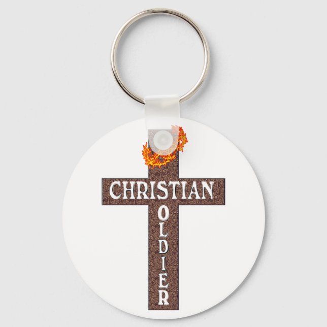 1 THESSALONIANS 5:8 CHRISTIAN SOLDIER KEY RING (Front)