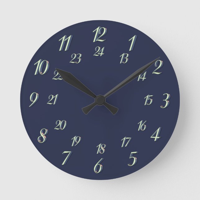 1 to 24 round clock (Front)