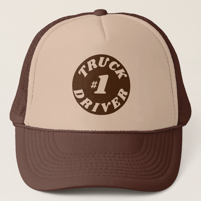 #1 Truck Driver - Mail, UPS, FedEx Trucker Hat (Front)