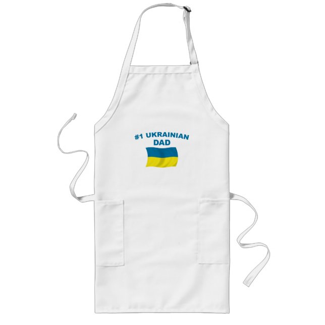 #1 Ukrainian Dad Long Apron (Front)