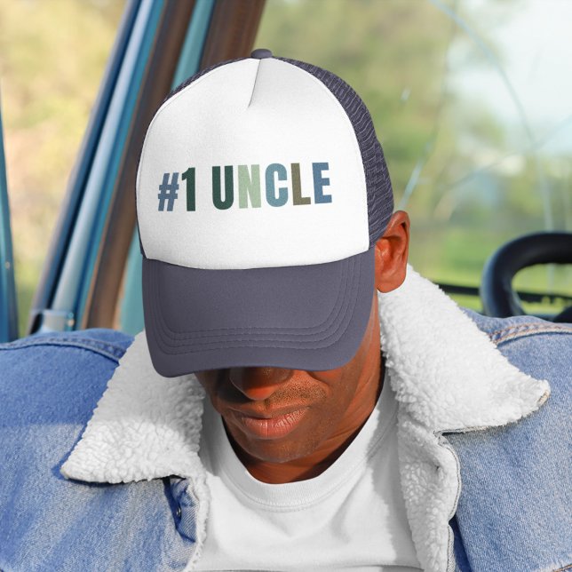 #1 Uncle | Fun Uncle Gift Idea  Trucker Hat (Creator Uploaded)