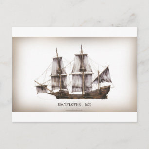 1 vintage mayflower postcard