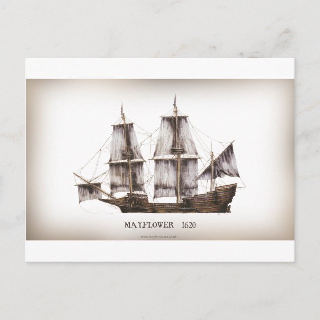 1 vintage mayflower postcard (Front)