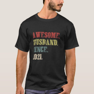 1 Wedding Aniversary Gift Him Awesome Husband Sinc T-Shirt