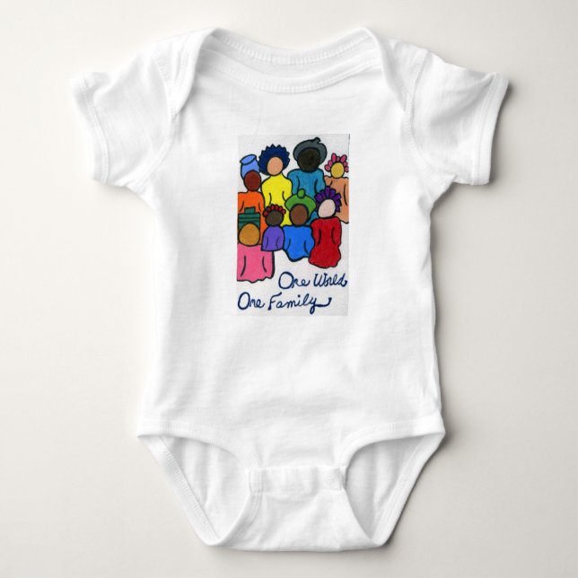 1 World, 1 Family Baby Shirt (Front)