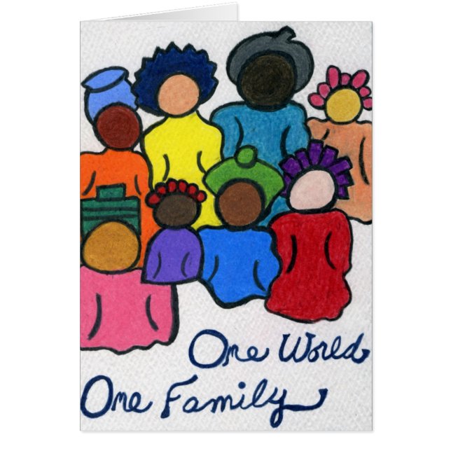 1 World, 1 Family Card (Front)