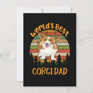 1 World's Best Corgi Dad Invitation