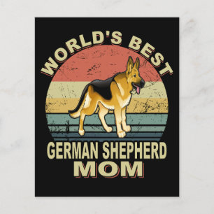 1 World's Best German Shepherd Mum Vintage Flyer