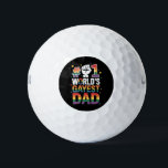 #1 World's Gayest Dad Funny Father's Day LGBT  Golf Balls<br><div class="desc">#1 World's Gayest Dad Funny Father's Day LGBT Pride Rainbow</div>