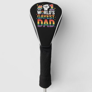 #1 World's Gayest Dad Funny Father's Day LGBT  Golf Head Cover