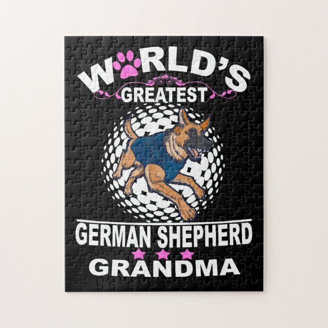 1 World's Greatest German Shepherd Grandma Jigsaw Puzzle (Vertical)