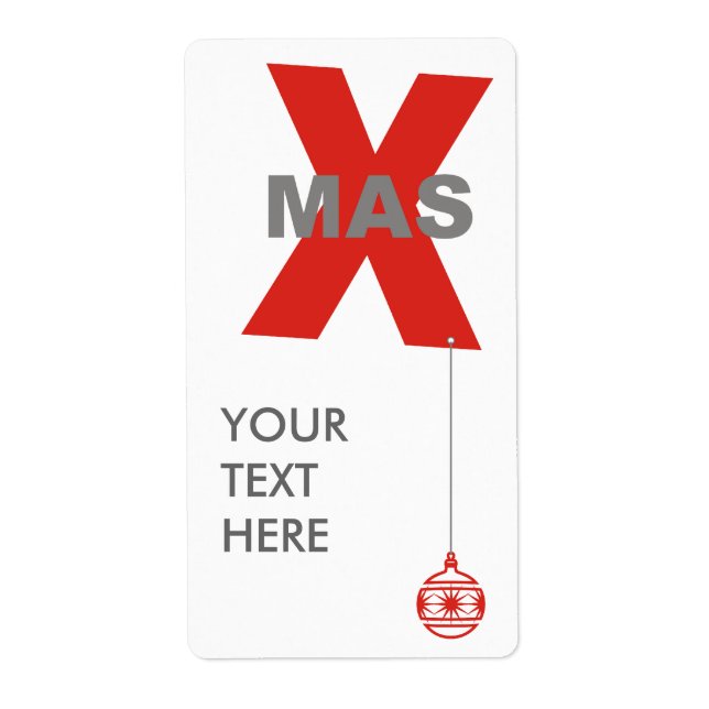 1 Xmas with Christmas Tree Ornament + your text (Front)