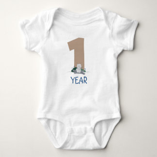 1 year canadian lynx baby bodysuit