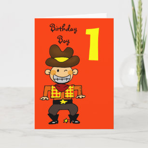1 year old birthday boy card