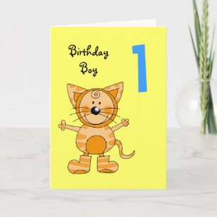 1 year old birthday boy card