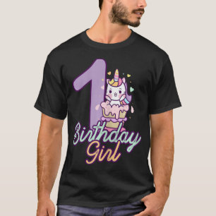1 Year Old Birthday Girl Gifts Unicorn 1st Birthda T-Shirt
