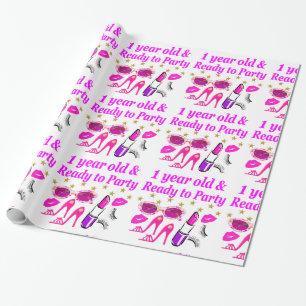 1 YEAR OLD LITTLE PRINCESS DESIGN WRAPPING PAPER