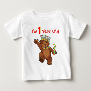 1 Year Old Royal Bear Birthday Baby T-Shirt