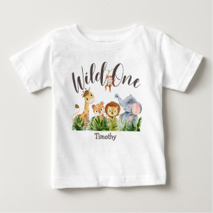 1 Year Old Wild One 1st Birthday Baby T-Shirt