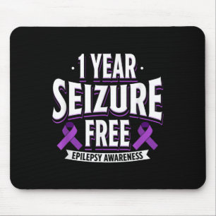 1 Year Seizure Free Epilepsy Awareness Day Support Mouse Pad