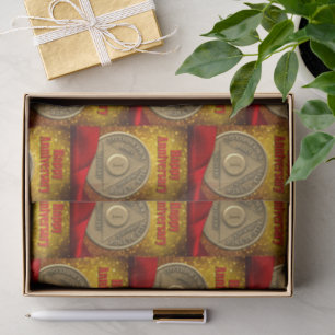 1 Year Sober Anniversary Coin Glitter Tissue Paper