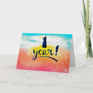 1 Year Sobriety Birthday / Anniversary Card