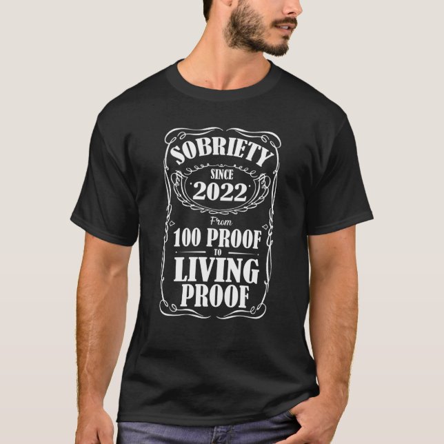 1 Year Sobriety Recovery Clean And Sober Living Si T-Shirt (Front)