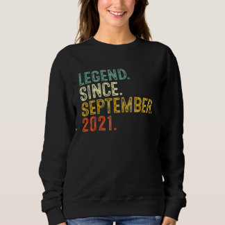1 Years Old  Legend Since September 2021 1st Birth Sweatshirt