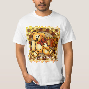 1 Yr Birthday Block Bear birthday  t-shirts