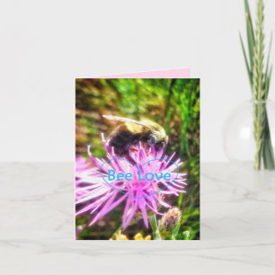 1BEE LOVE ORIGINAL SMALL GREETING CARD